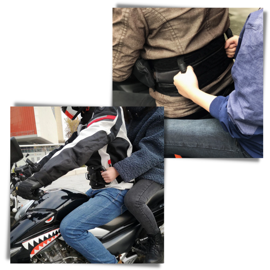 Cinturón del conductor de la moto para una sujeción del pasajero  - Ozerty