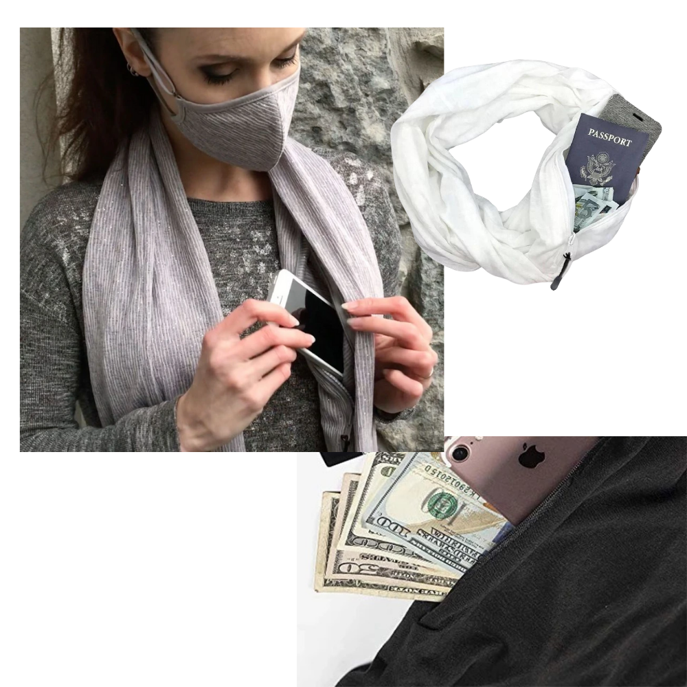 Bufanda cálida con bolsillo oculto - Ozerty