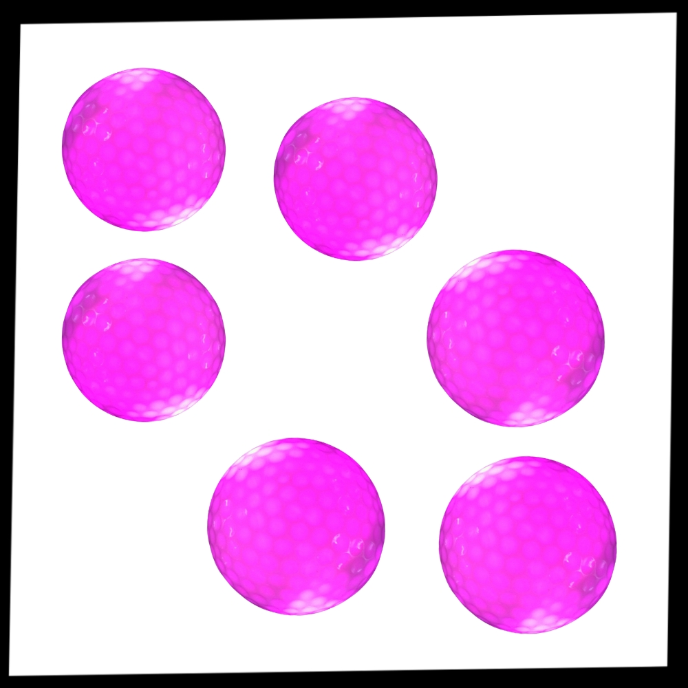 Paquete de 6 bolas de golf luminosas con LED - Ozerty