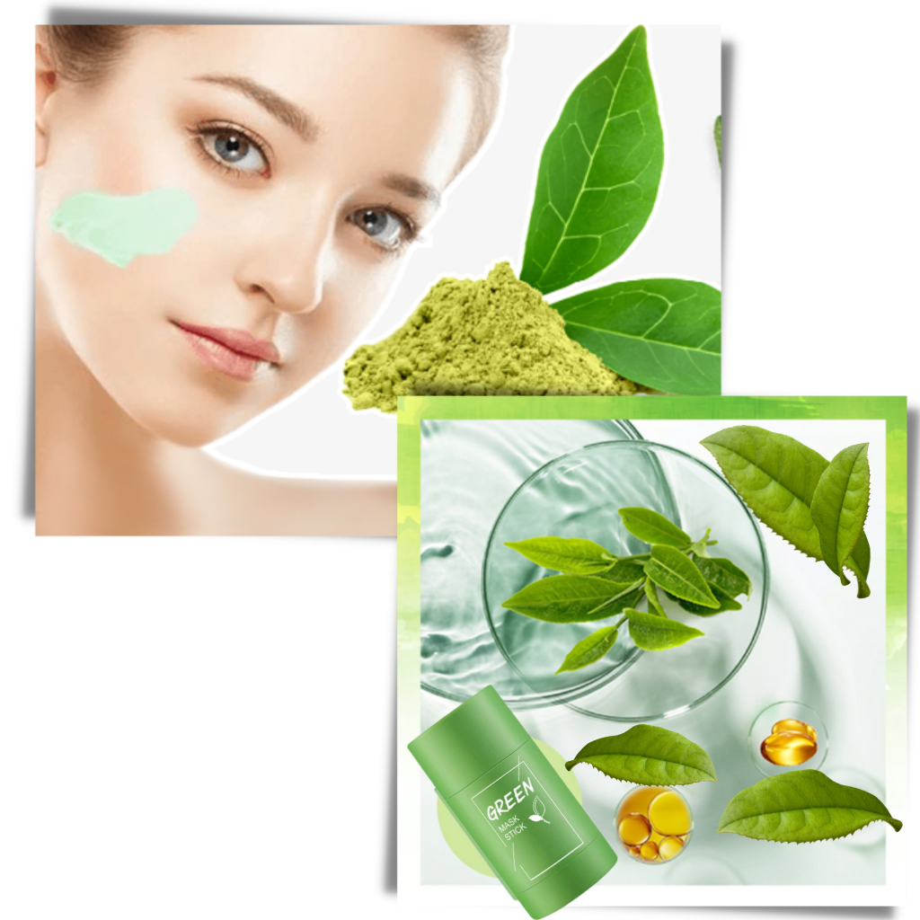 Noir Wild Green Tea Deep Clean Porefree Mask Stick, máscara limpiadora de  té verde, máscara de limpieza profunda sin poros para removedor de puntos