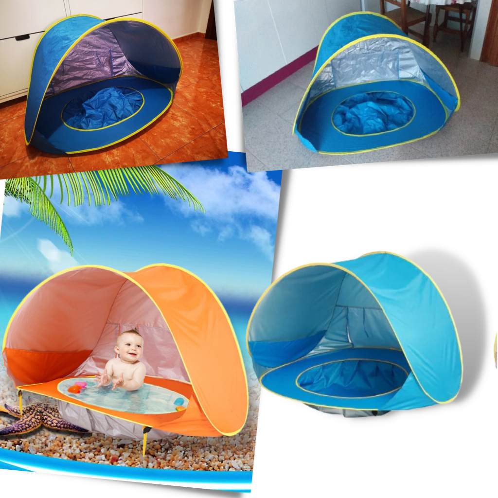 Carpa portátil para bebés con minipiscina - Ozerty