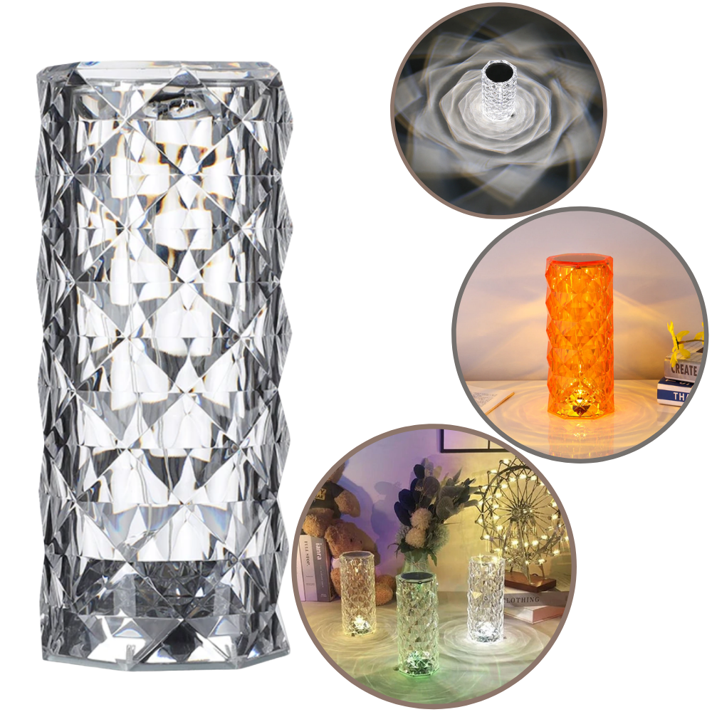 Lámpara de mesa de cristal de lujo - Ozerty