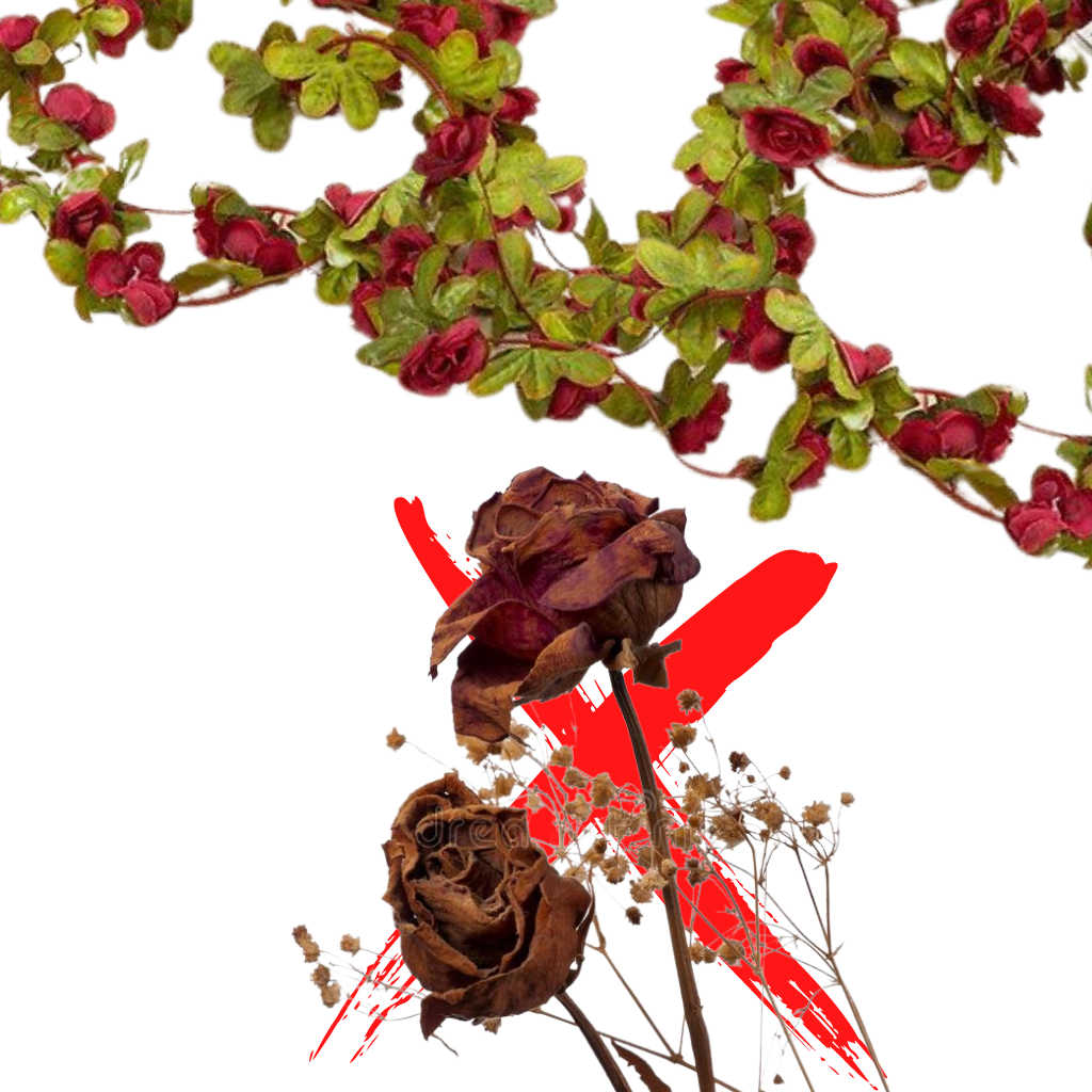 Guirnalda de rosas artificiales  - Ozerty