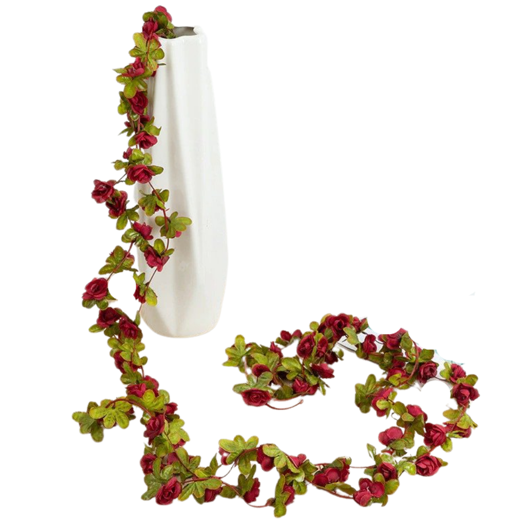 Guirnalda de rosas artificiales