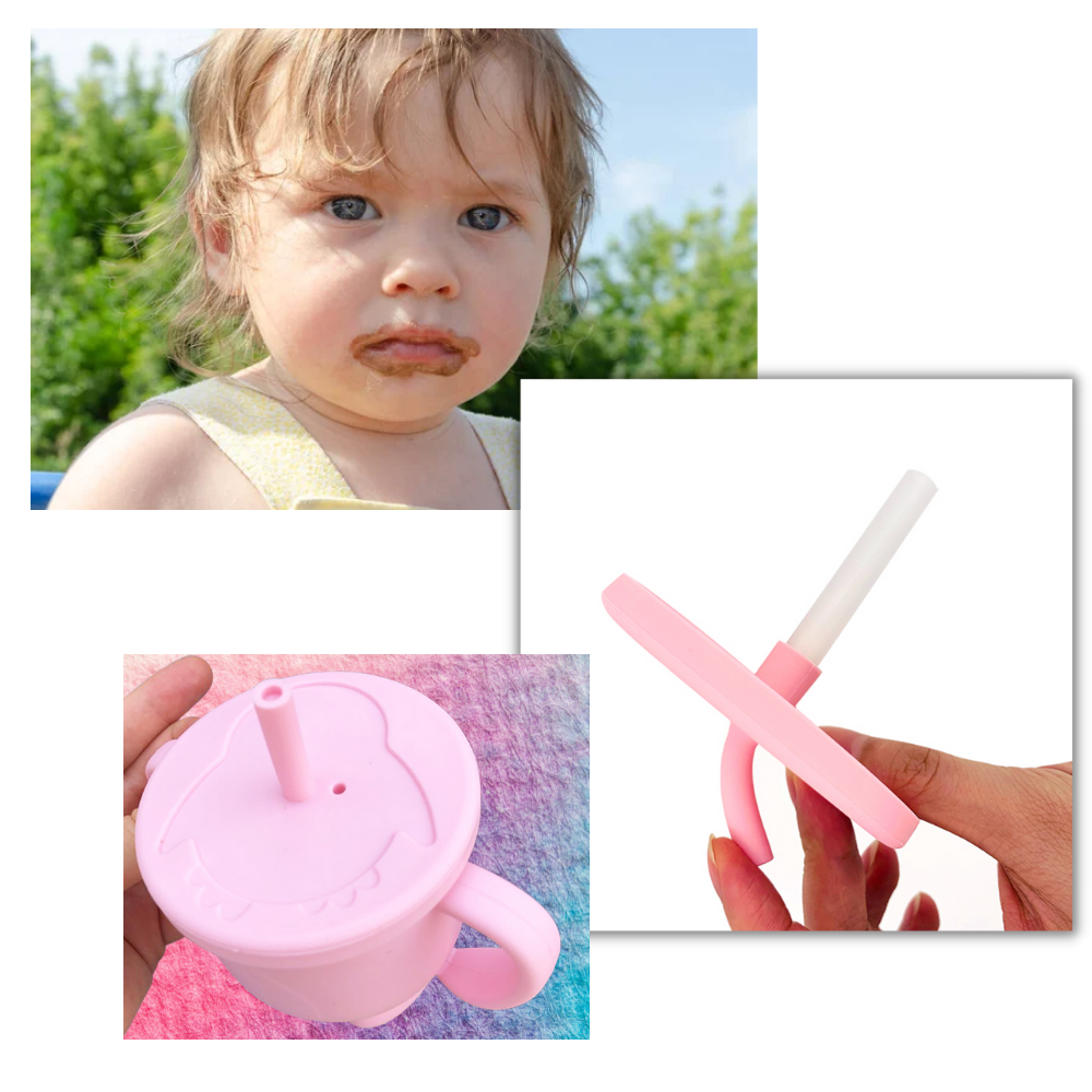 Vaso de silicona para bebés con pajilla - Ozerty