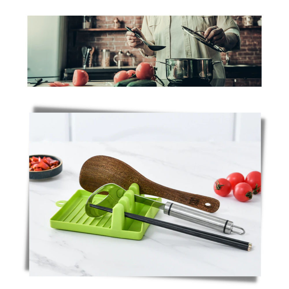 Almohadilla de descanso de cocina para espátulas y cucharas - Ozerty