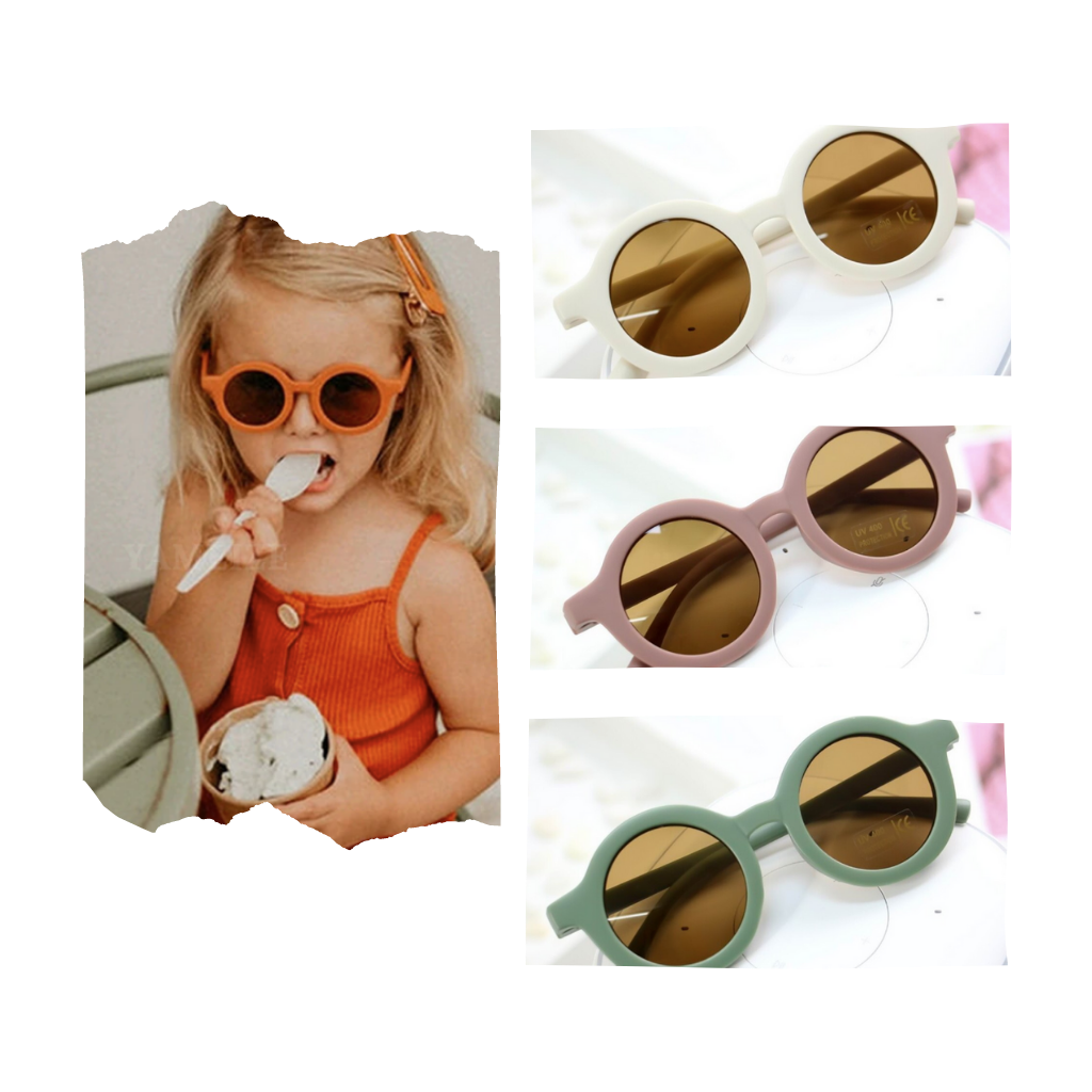 Gafas de sol redondas vintage para niños de 1 a 5 años - Ozerty