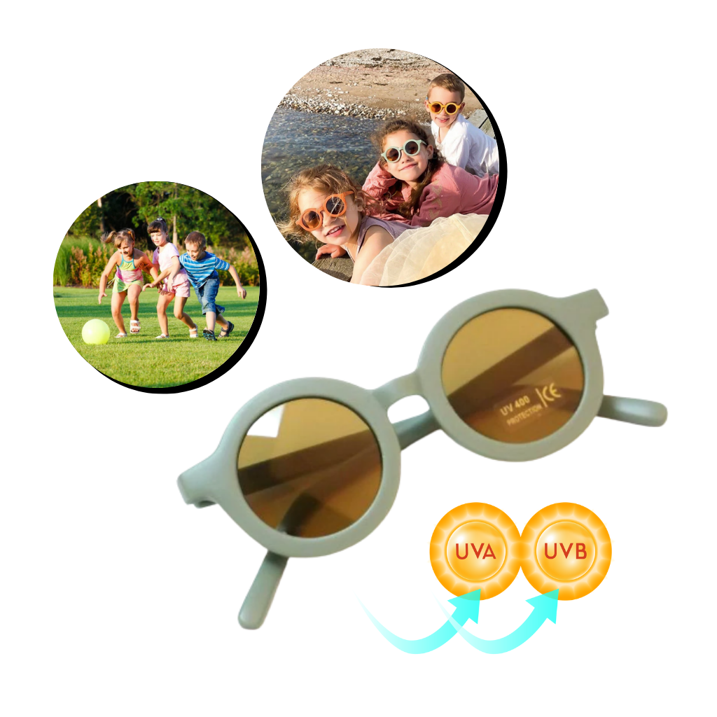 Gafas de sol redondas vintage para niños de 1 a 5 años - Ozerty