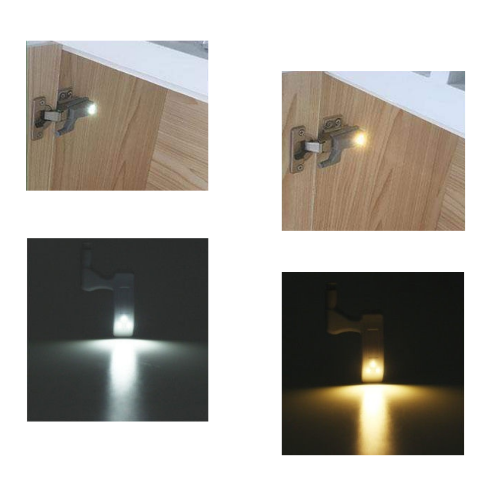 Paquete de 10 luces LED de bisagra - Ozerty