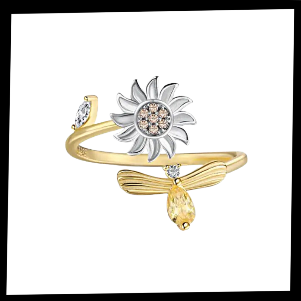 Anillo giratorio con forma de girasol
 - Ozerty