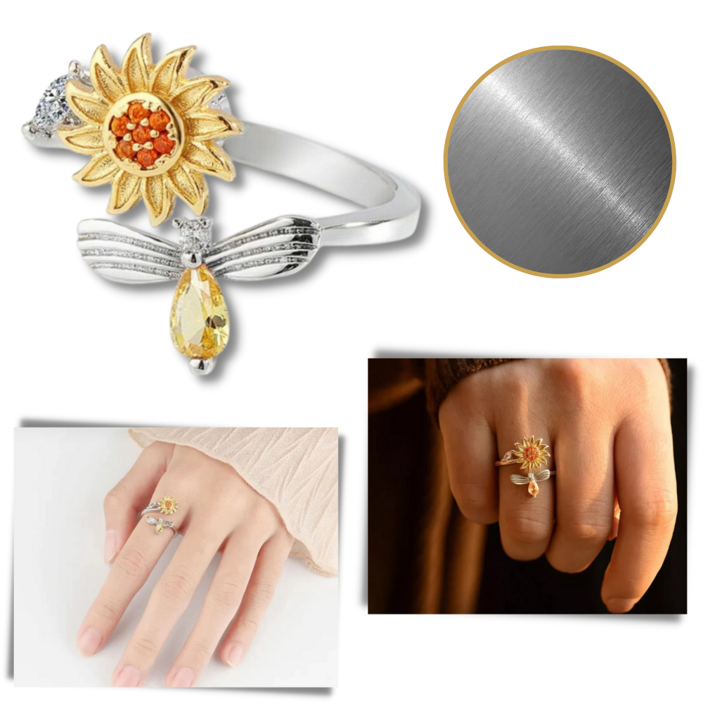 Anillo giratorio con forma de girasol
 - Ozerty